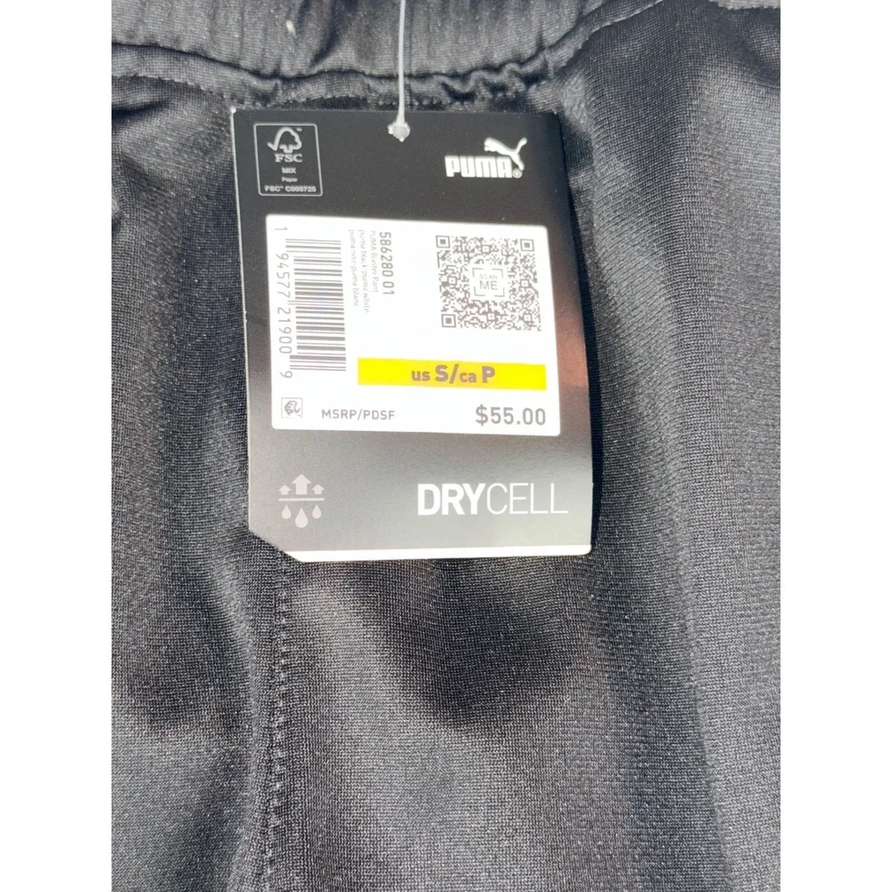 Puma Mens DryCell Slim‎ Fit Track Pants Black White Striped 586280 01 Size Small